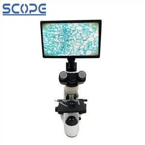 9.7" LCD صفحه نمایش لمسی میکروسکوپ بیولوژیکی ویدئو میکروسکوپ